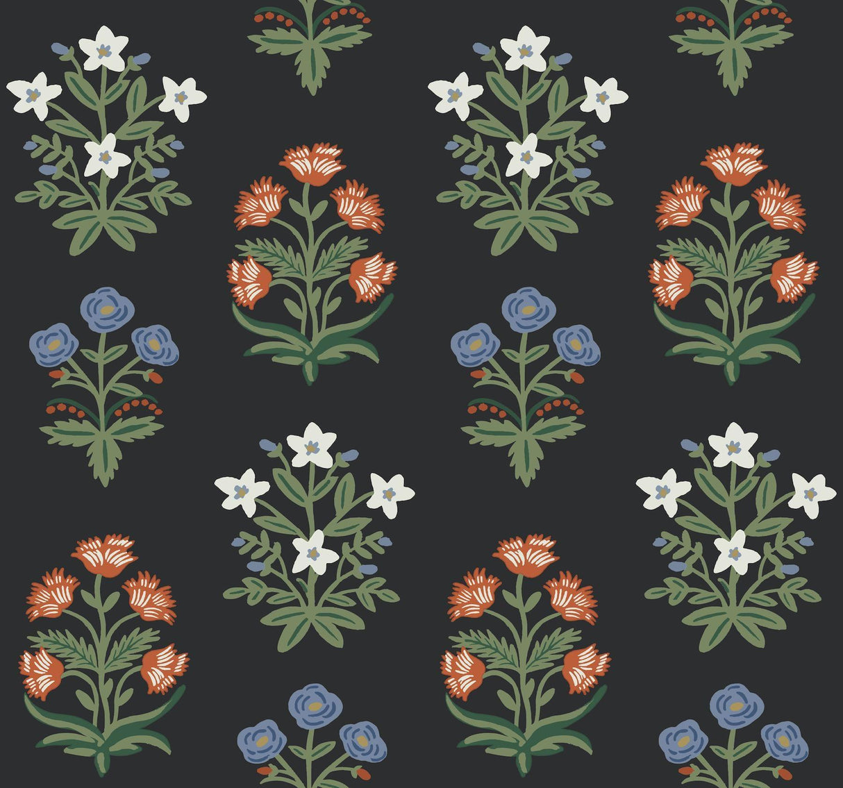 Rifle Paper Co. Mughal Rose Black Wallpaper
