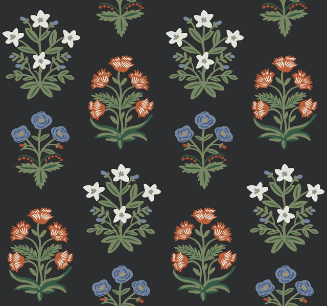 Rifle Paper Co. Mughal Rose Black Wallpaper
