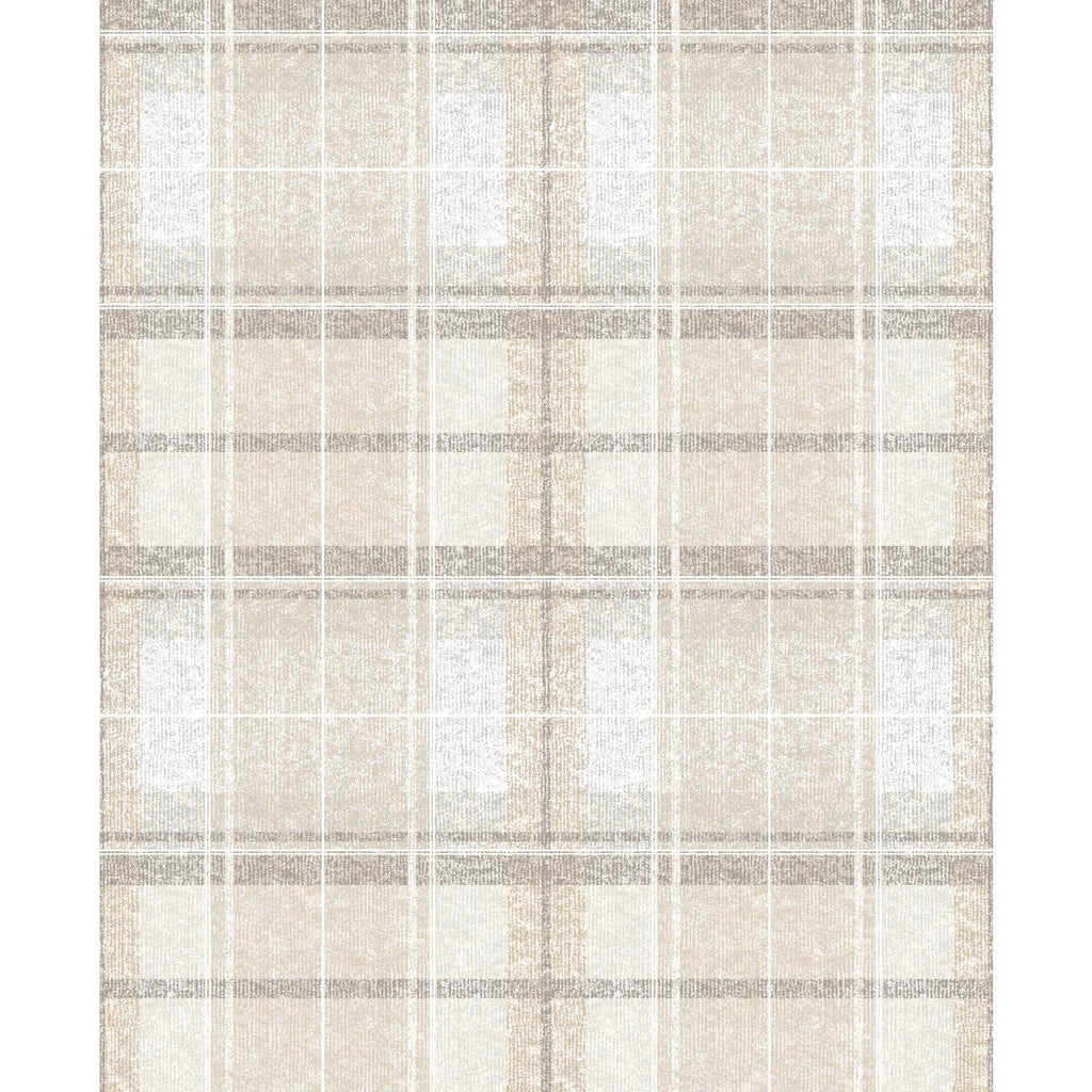 RoomMates Tweed Plaid Peel & Stick beige Wallpaper
