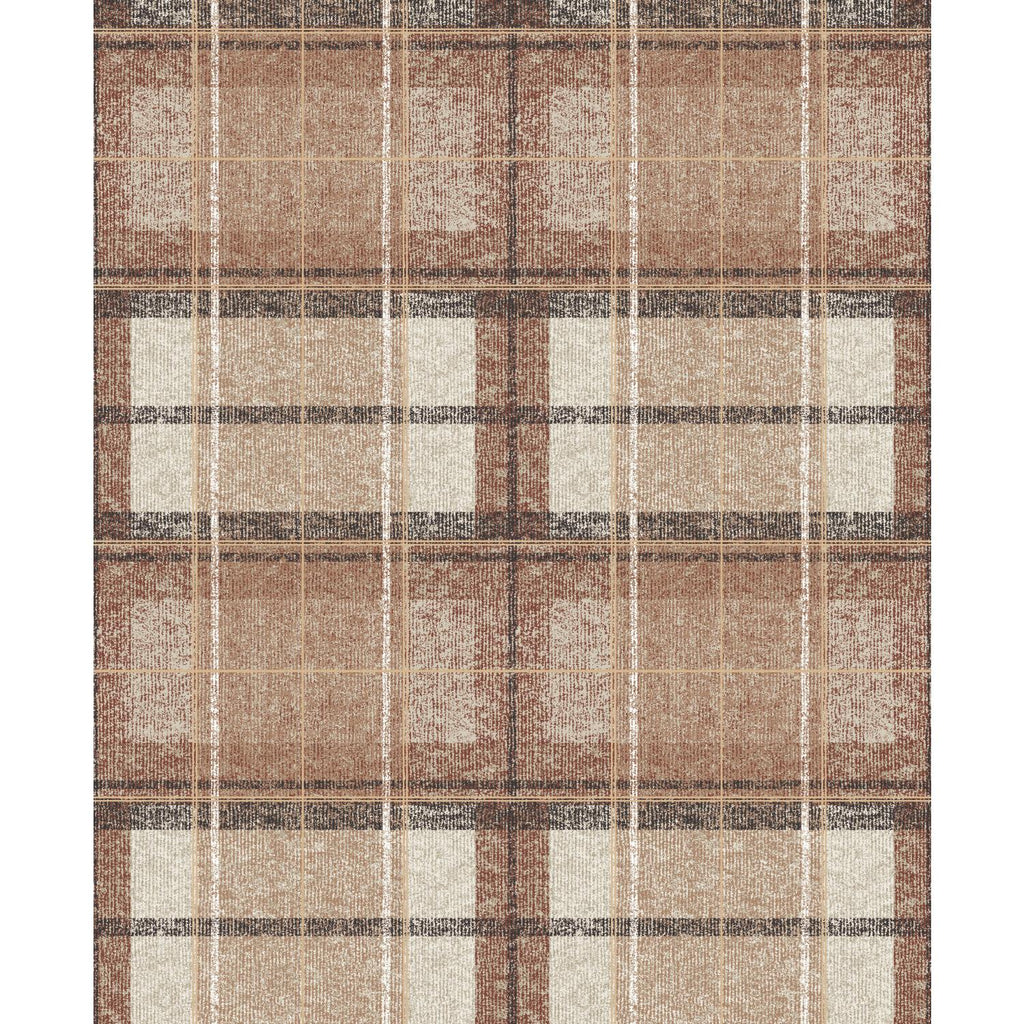 RoomMates Tweed Plaid Peel & Stick brown Wallpaper