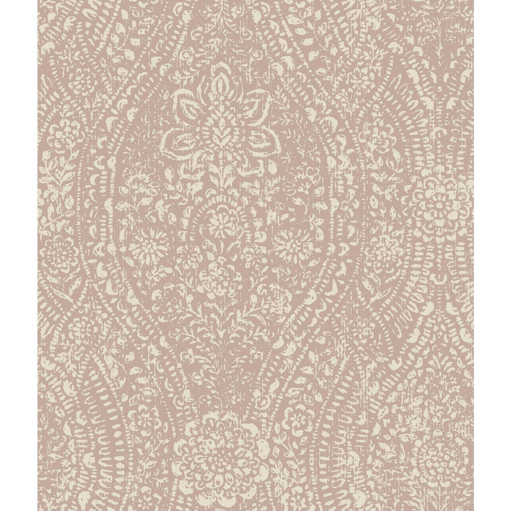 RoomMates Ornate Ogee Peel & Stick pink Wallpaper