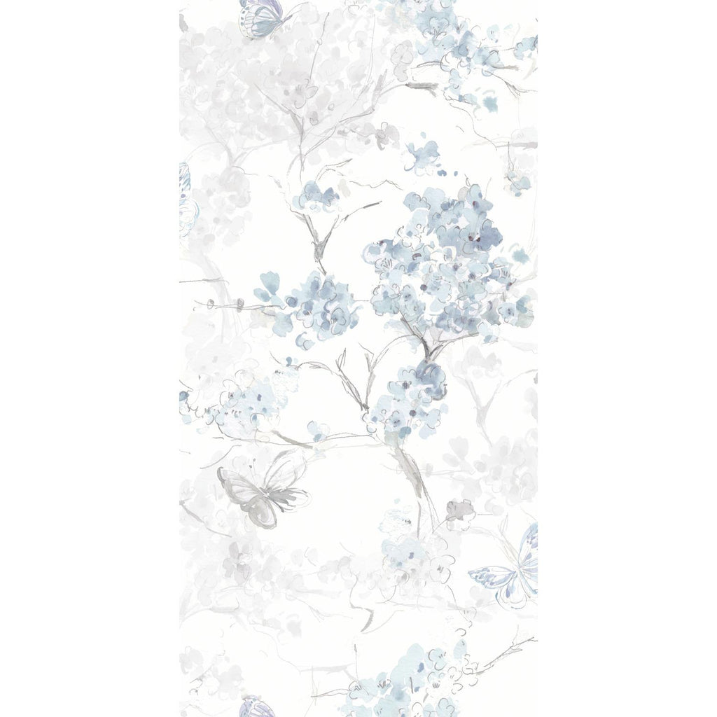RoomMates Spring Cherry Blossoms Peel & Stick blue/white Wallpaper