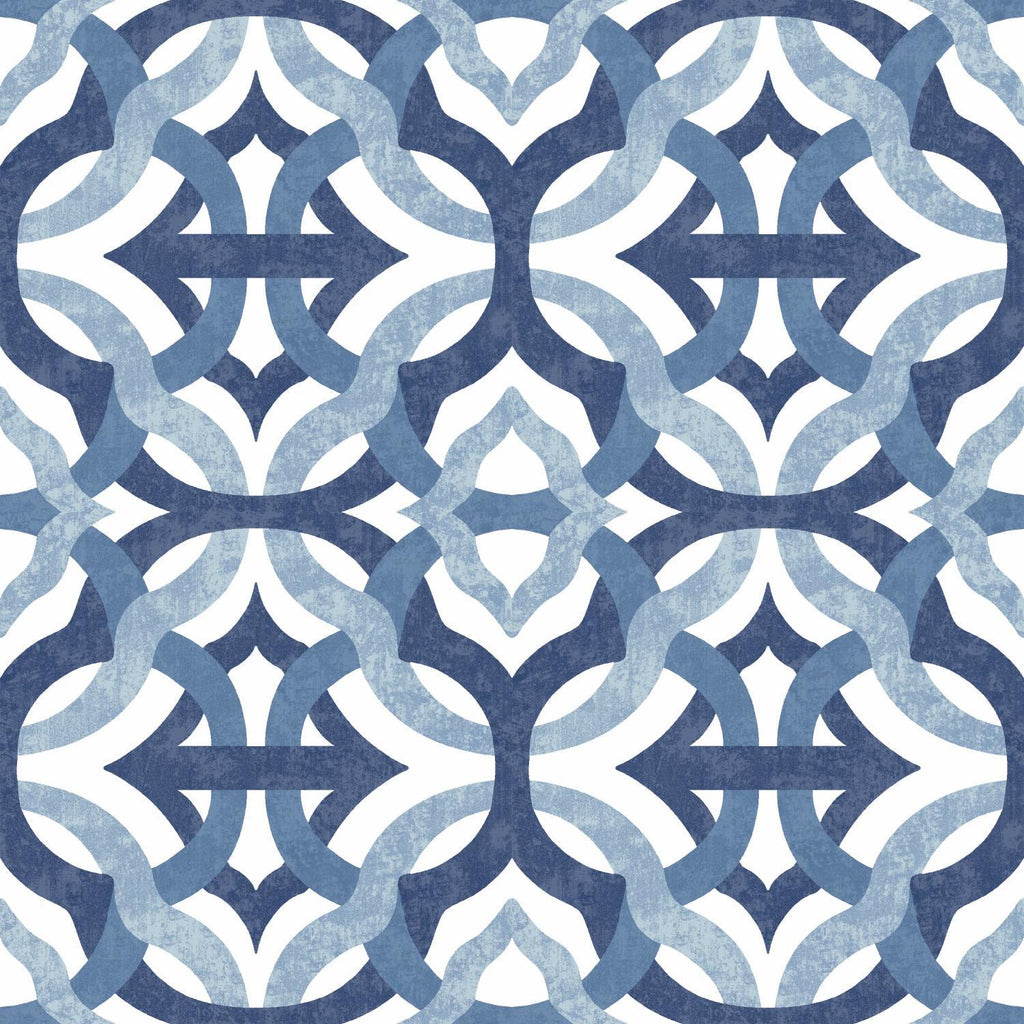Waverly Tipton Peel & Stick blue Wallpaper