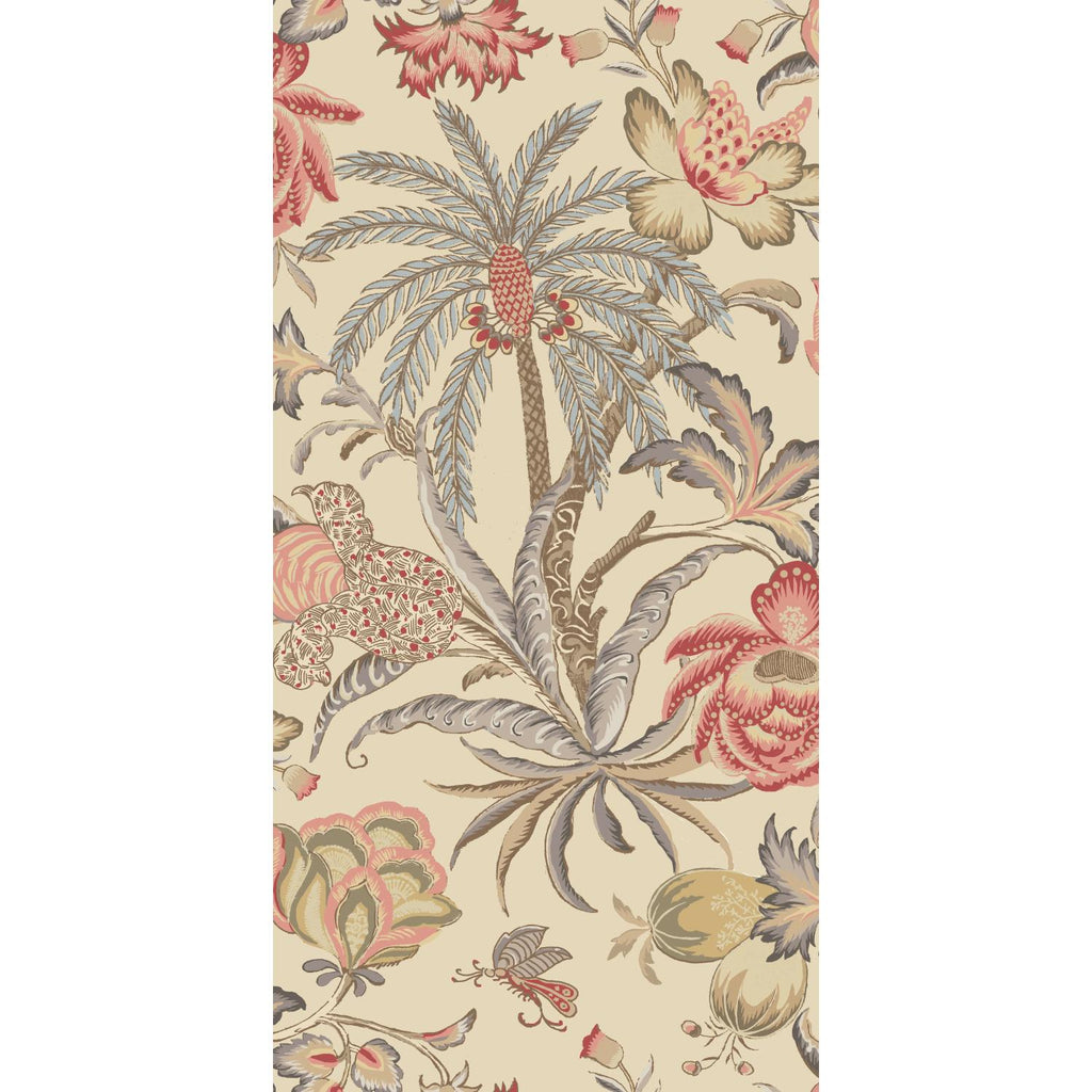 RoomMates Exotic Curiosity Peel & Stick taupe/pink Wallpaper