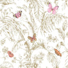 Roommates Butterfly Sketch Peel & Stick Pink Wallpaper