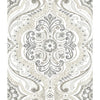 Roommates Bohemian Damask Peel And Stick Taupe Wallpaper