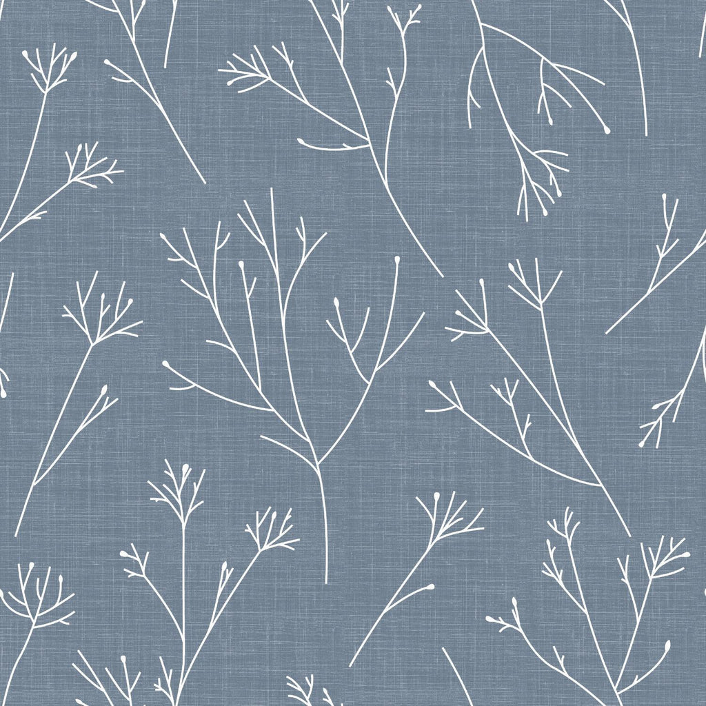 RoomMates Twigs Peel & Stick blue Wallpaper