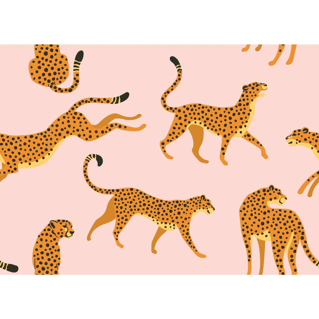 RoomMates Cheetah Cheetah Peel & Stick pink Wallpaper