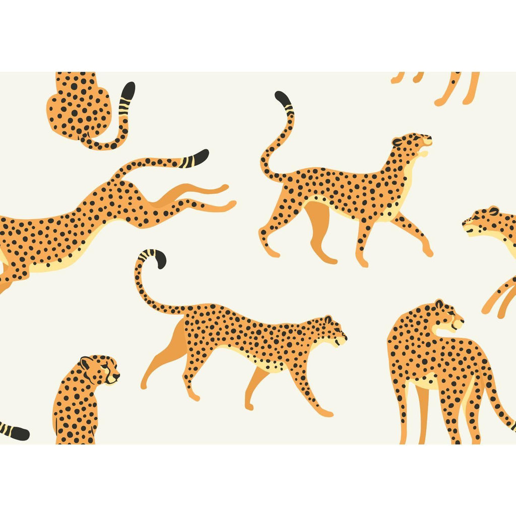 RoomMates Cheetah Cheetah Peel & Stick white Wallpaper