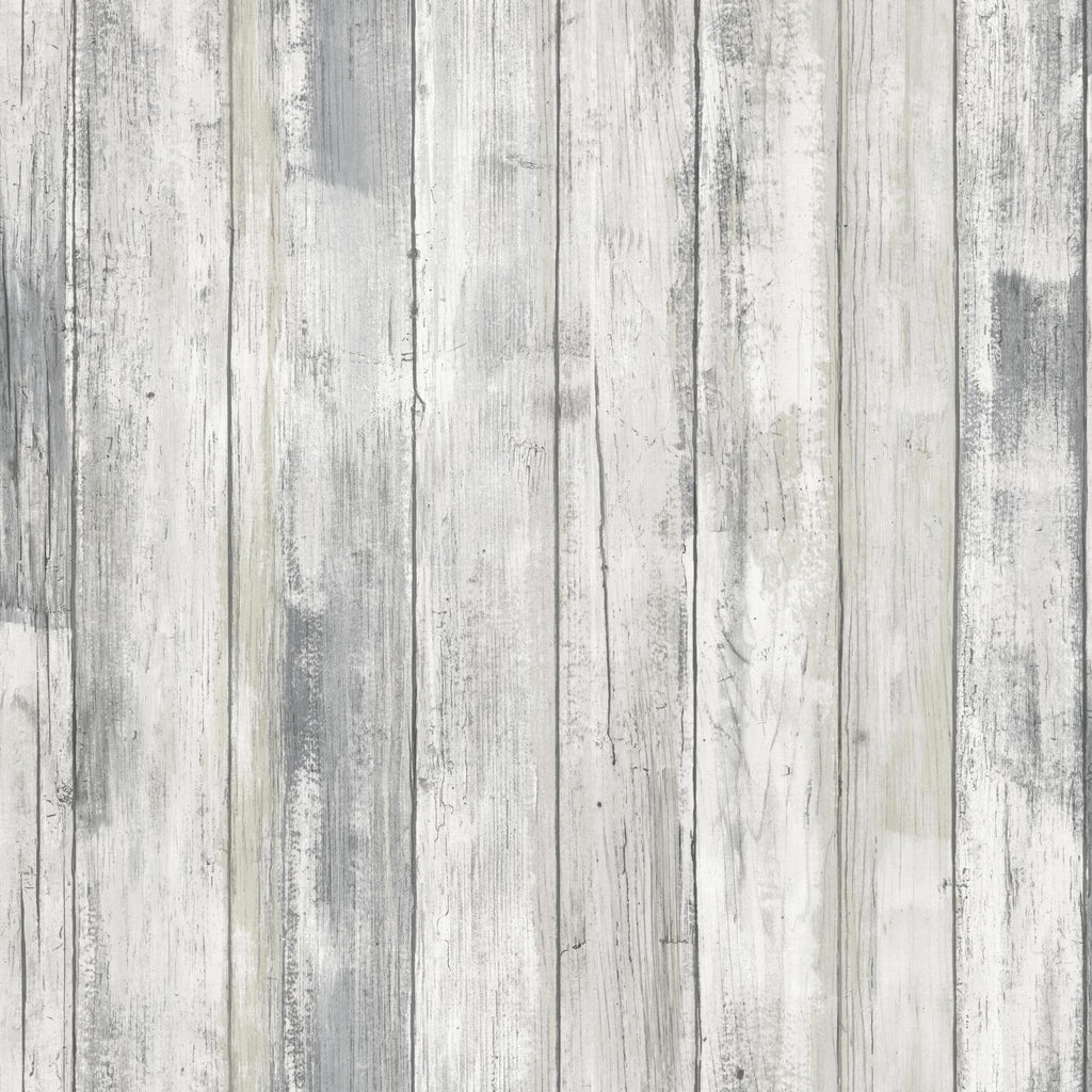 RoomMates Weathered Planks Peel & Stick grey/white Wallpaper
