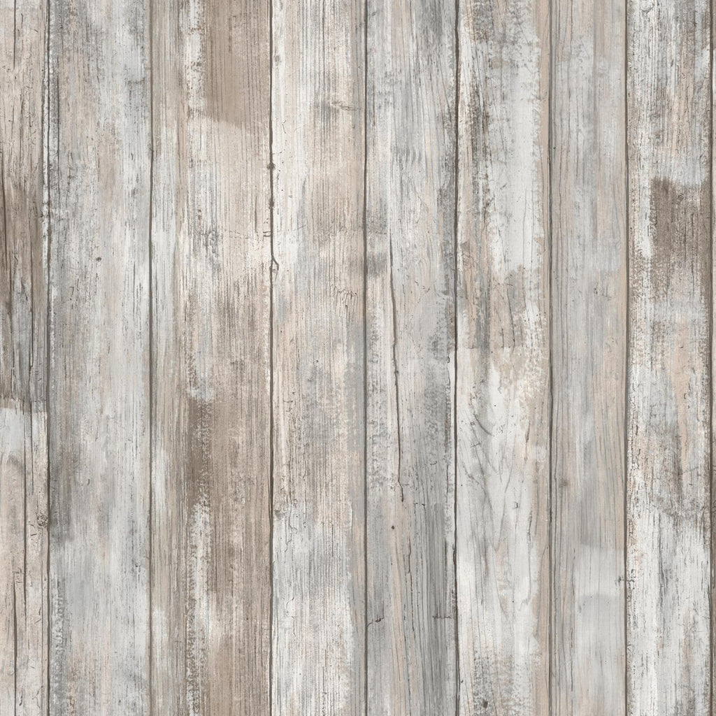RoomMates Weathered Planks Peel & Stick brown/grey Wallpaper