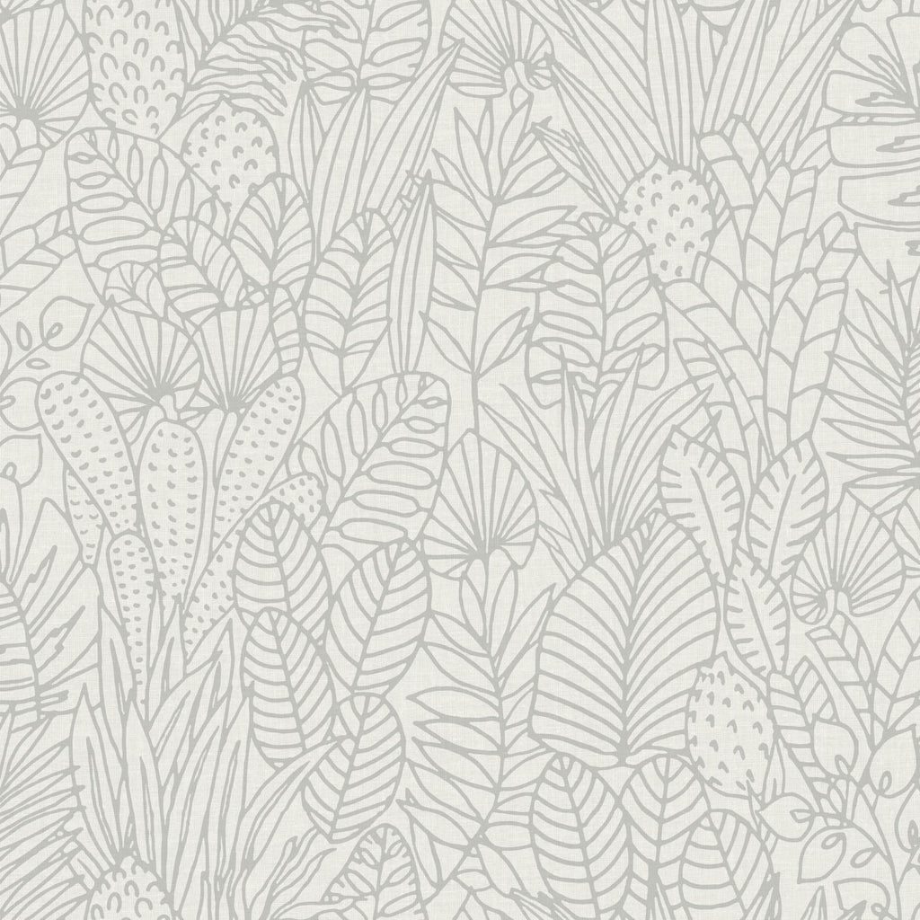 RoomMates Tropical Leaves Sketch Peel & Stick beige Wallpaper