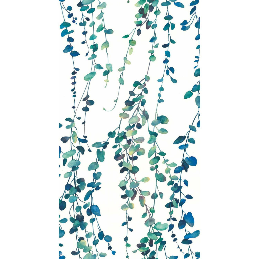 RoomMates Hanging Watercolor Vines Peel & Stick blue Wallpaper