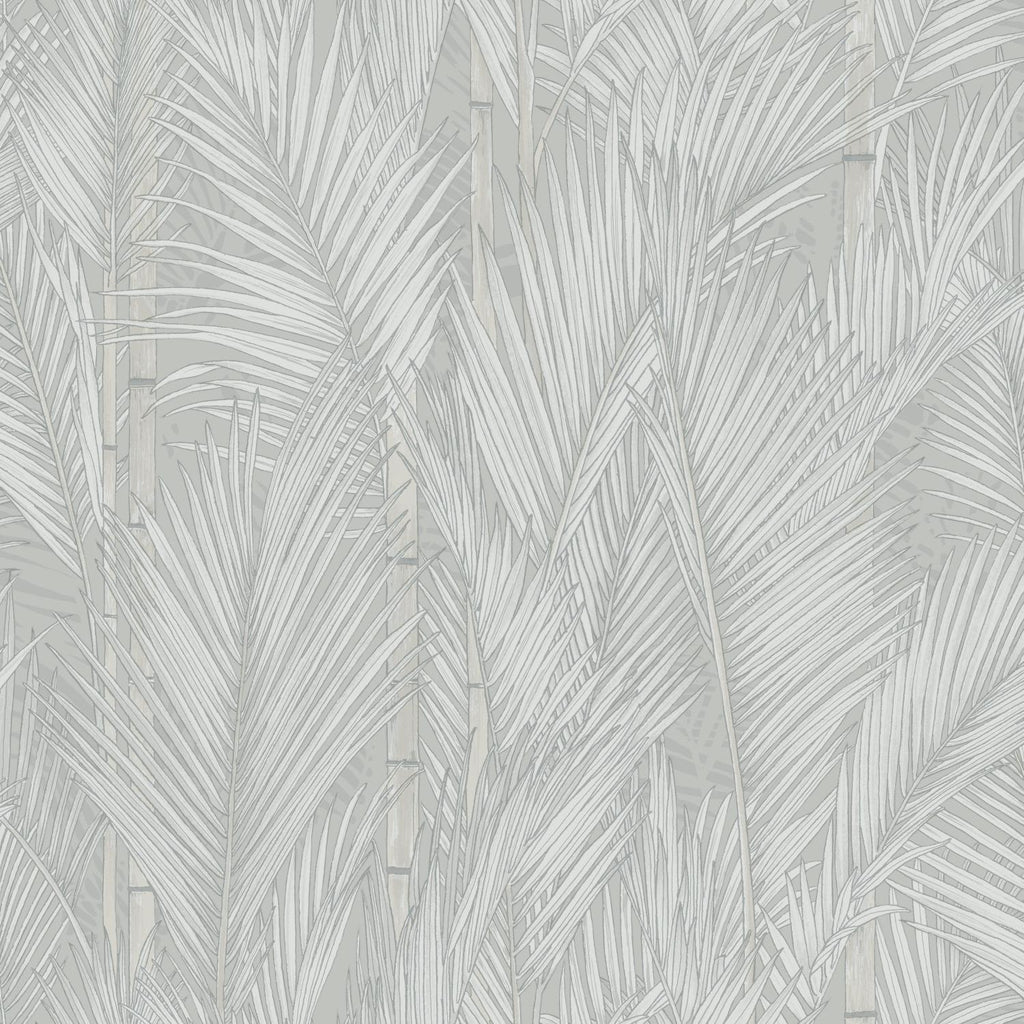 RoomMates Swaying Fronds Peel & Stick grey Wallpaper