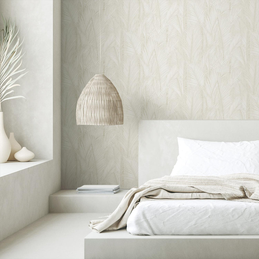 RoomMates Swaying Fronds Peel & Stick taupe Wallpaper