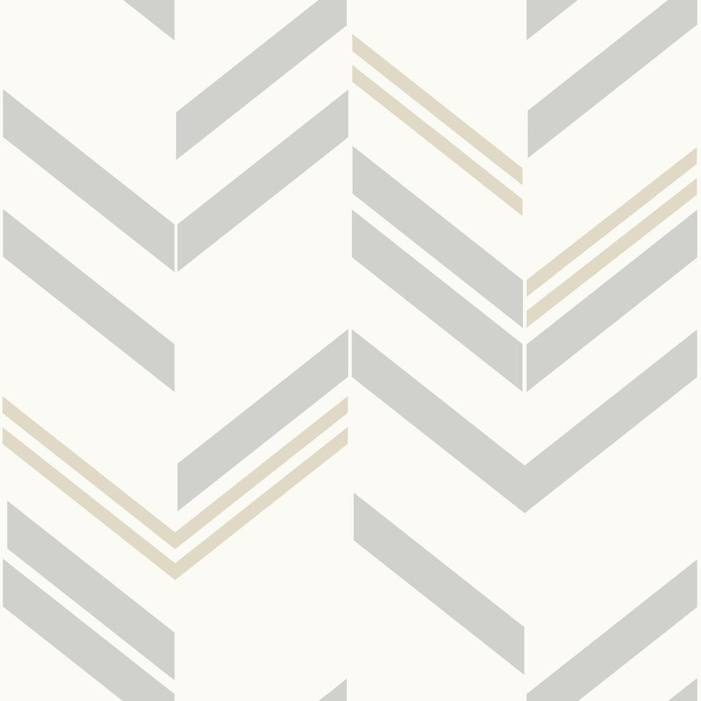 RoomMates Chevron Stripe Peel & Stick gray Wallpaper