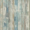 Roommates Distressed Wood Peel And Stick Blue Wallpaper