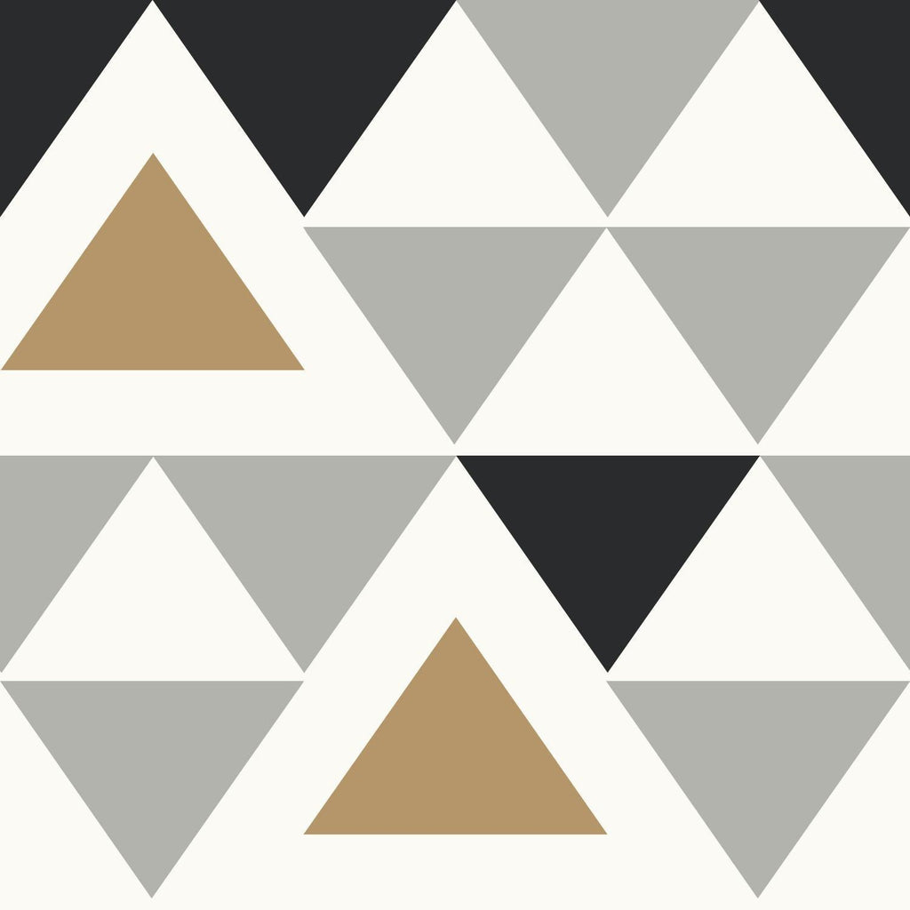 RoomMates Geometric Triangle Peel & Stick gray Wallpaper