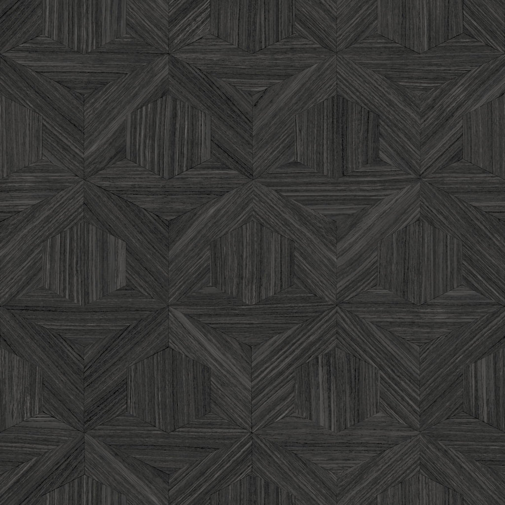 Magnolia Home Parquet Black Wallpaper