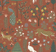 Rifle Paper Co. Menagerie Brown Wallpaper