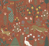 Rifle Paper Co. Menagerie Brown Wallpaper