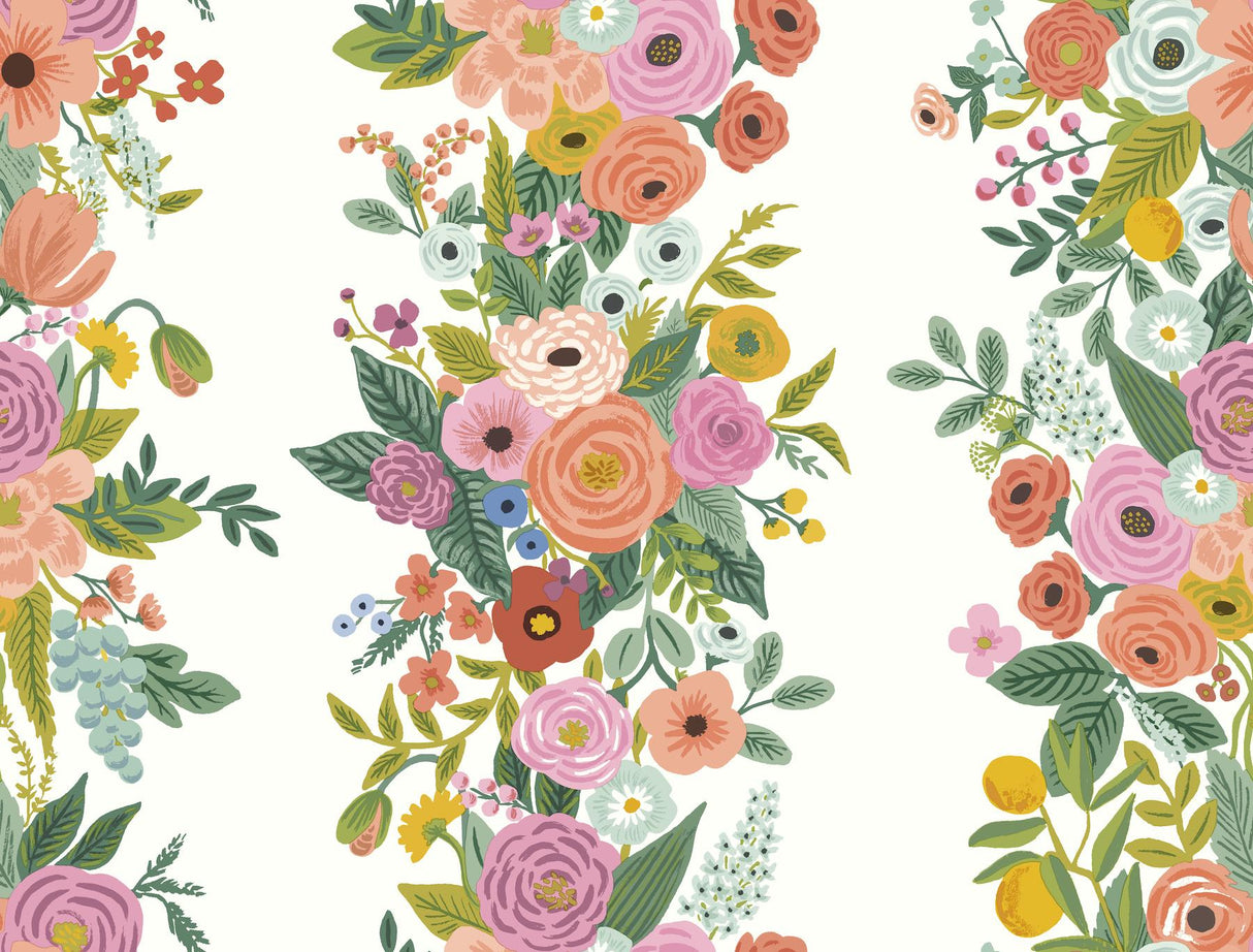 Rifle Paper Co. Garden Party Trellis White/Dark Pink Wallpaper