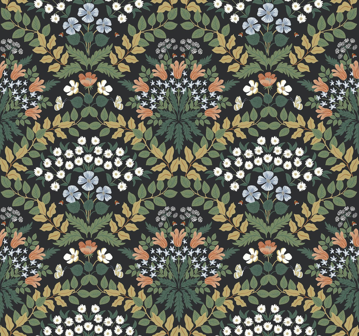 Rifle Paper Co. Bramble Black Wallpaper