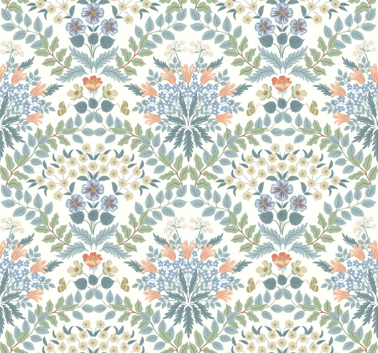 Rifle Paper Co. Bramble White/Green Wallpaper