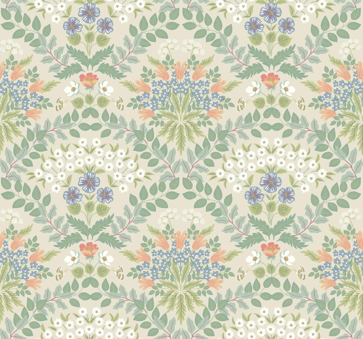 Rifle Paper Co. Bramble Beige/Green Wallpaper