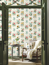 Rifle Paper Co. Botanical Prints White/Pink Wallpaper