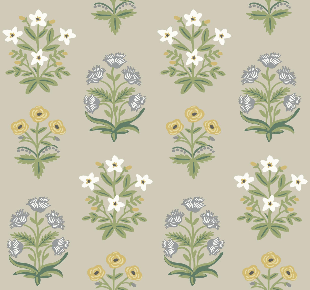 Rifle Paper Co. Mughal Rose Beige/Purple Wallpaper