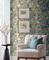 Rifle Paper Co. Strawberry Fields Green/Pink Wallpaper