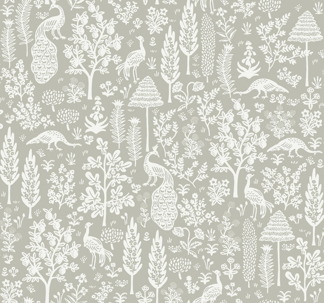 Rifle Paper Co. Menagerie Toile Black Wallpaper