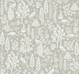 Rifle Paper Co. Menagerie Toile Black Wallpaper