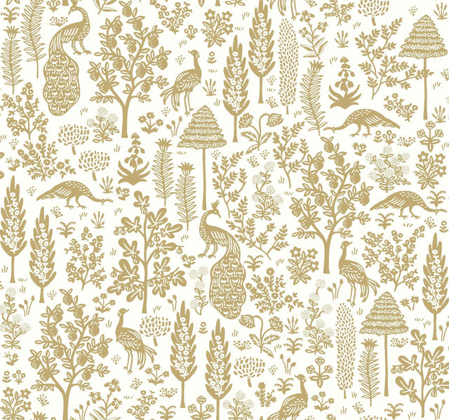 Rifle Paper Co. Menagerie Toile Beige Wallpaper