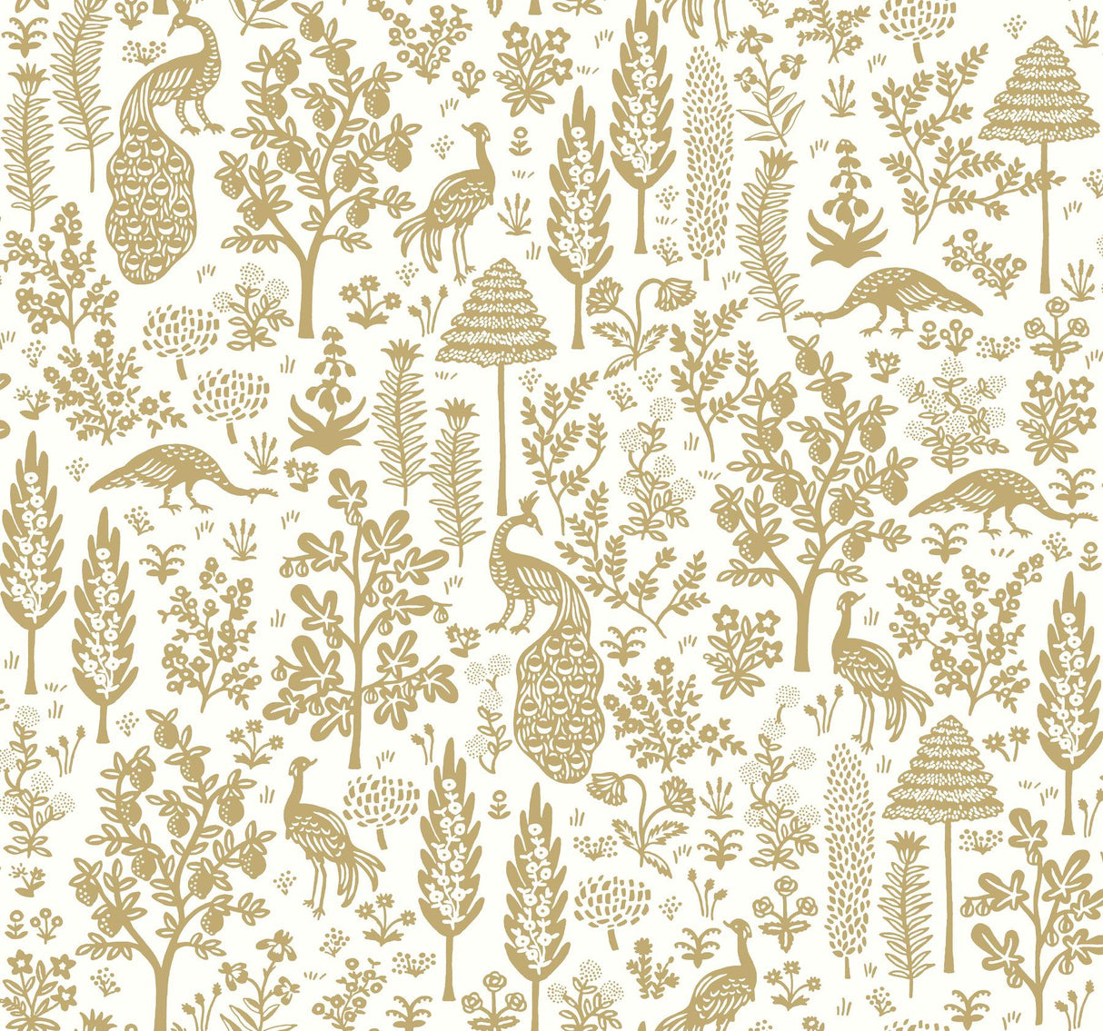 Rifle Paper Co. Menagerie Toile Beige Wallpaper
