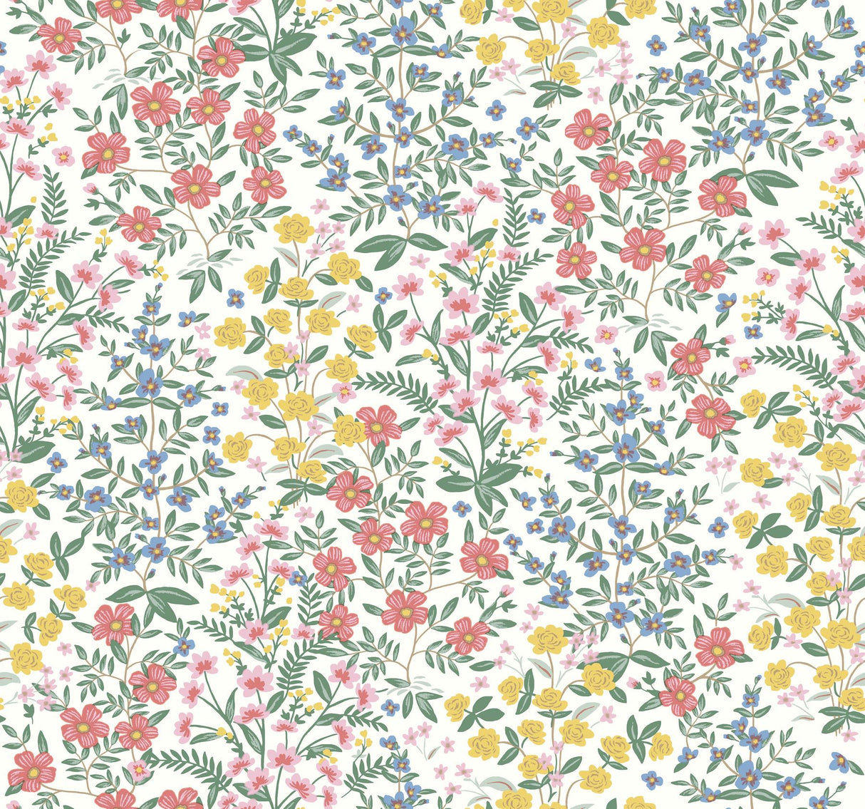 Rifle Paper Co. Wildwood Garden White/Pink Wallpaper
