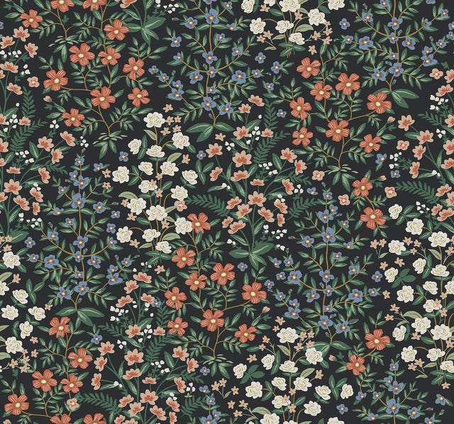 Rifle Paper Co. Wildwood Garden Black Wallpaper