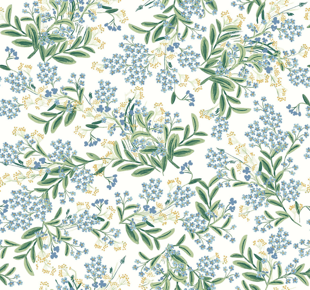 Rifle Paper Co. Cornflower White Wallpaper