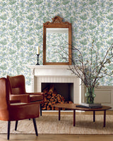 Rifle Paper Co. Cornflower White/Green Wallpaper