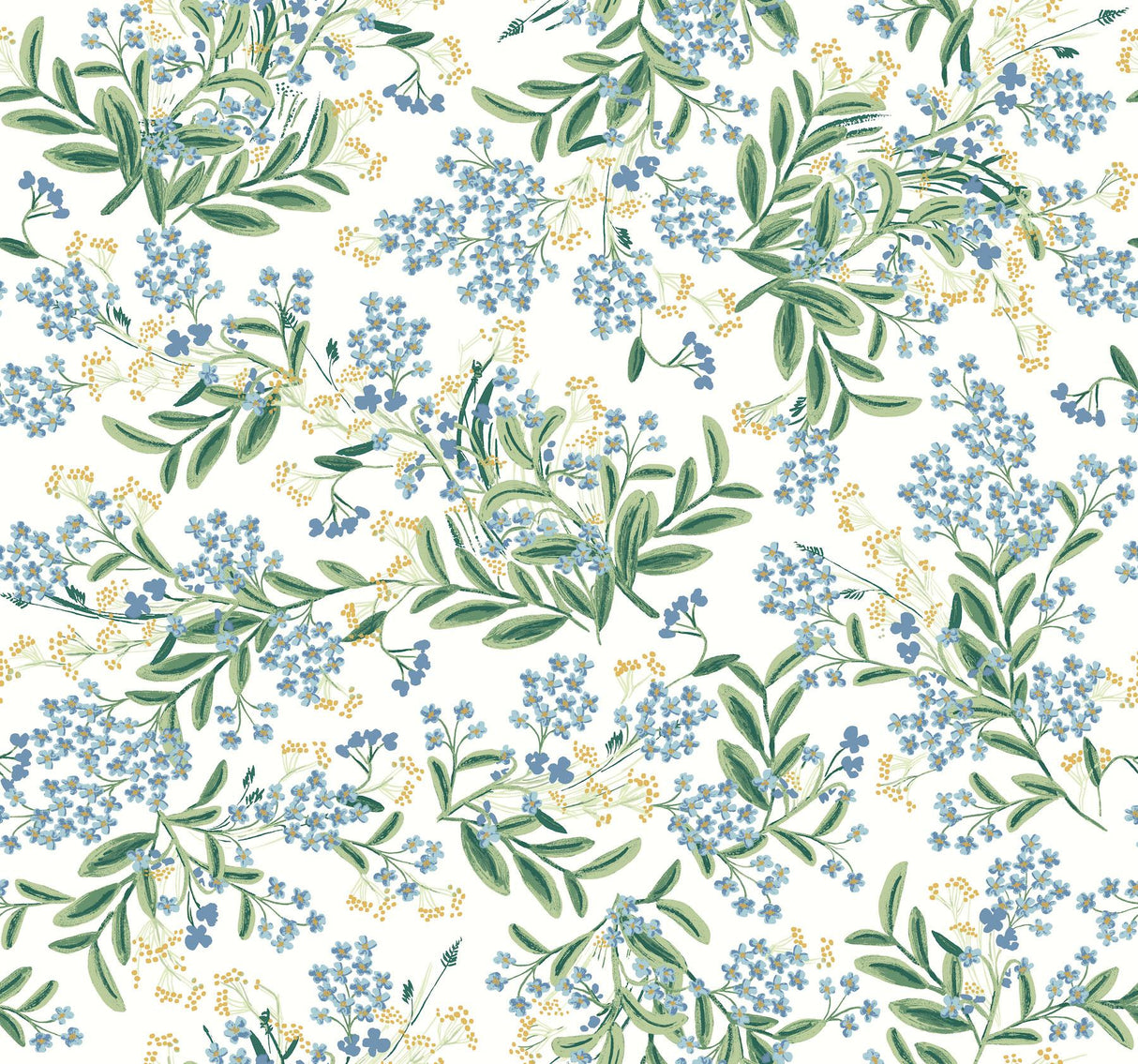 Rifle Paper Co. Cornflower White/Green Wallpaper