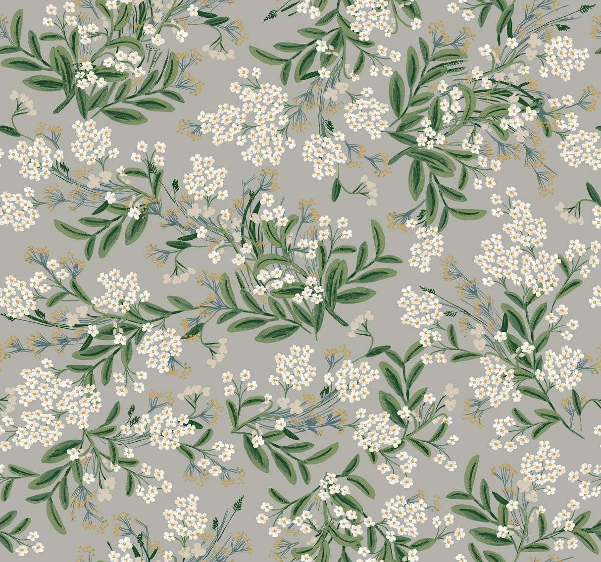 Rifle Paper Co. Cornflower Gray/Green Wallpaper