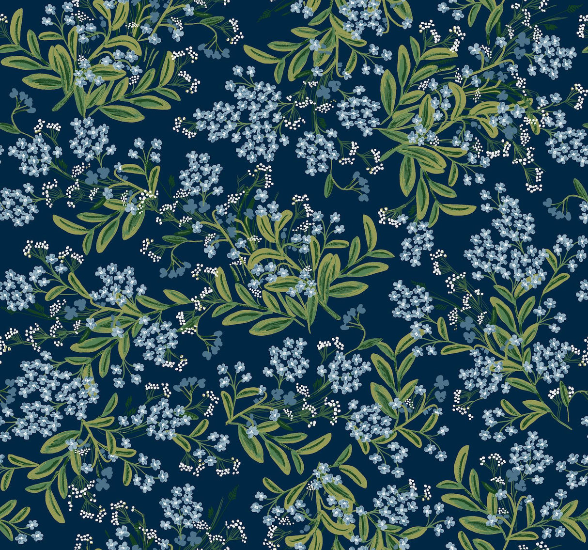 Rifle Paper Co. Cornflower Purple/Green Wallpaper