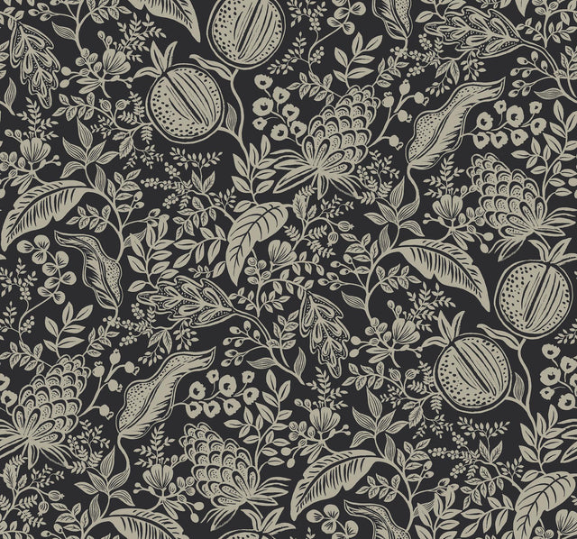 Rifle Paper Co. Pomegranate Black Wallpaper