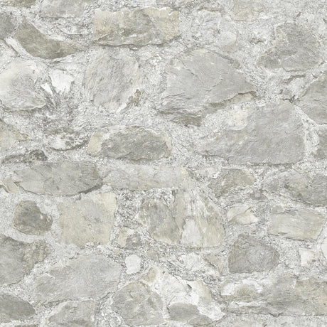 York Field Stone Gray Wallpaper