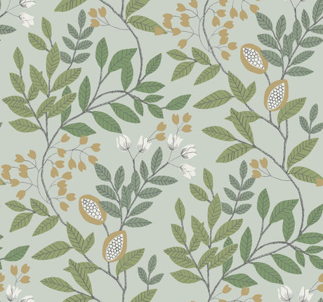 York Eden Retreat Green/Gold Wallpaper