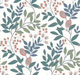 York Eden Retreat White/Pink/Teal Wallpaper