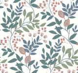 York Eden Retreat White/Pink/Teal Wallpaper