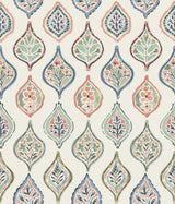 York Marketplace Motif Off White/Green/Pink Wallpaper