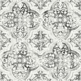 York Quartet White/Black Wallpaper
